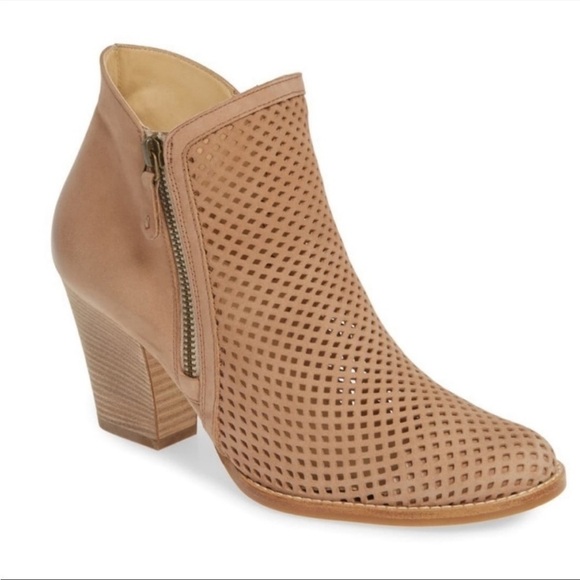 Paul Green Bonzai Nubuck Perforated Laser Cut Ankle Boot - Picture 1 of 14
